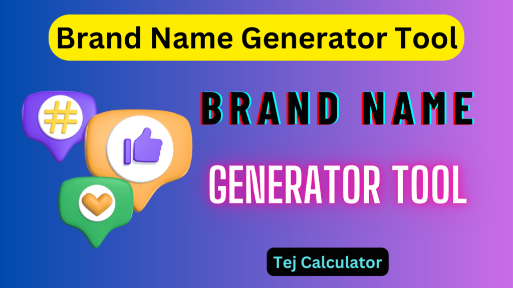 Brand Name Generator Tool
